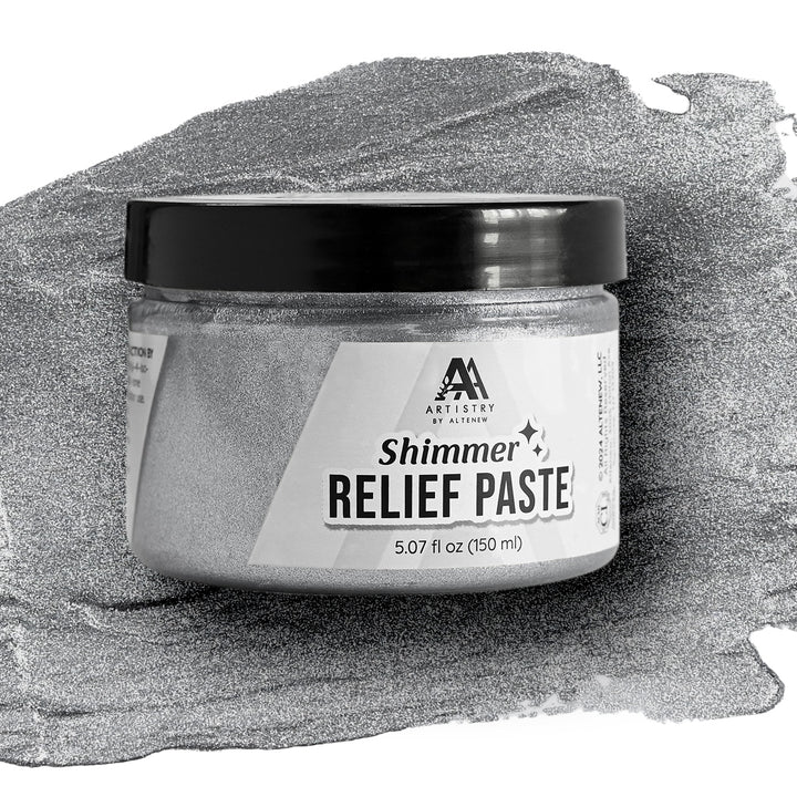 Mixed Media Shimmer Relief Paste - Silver
