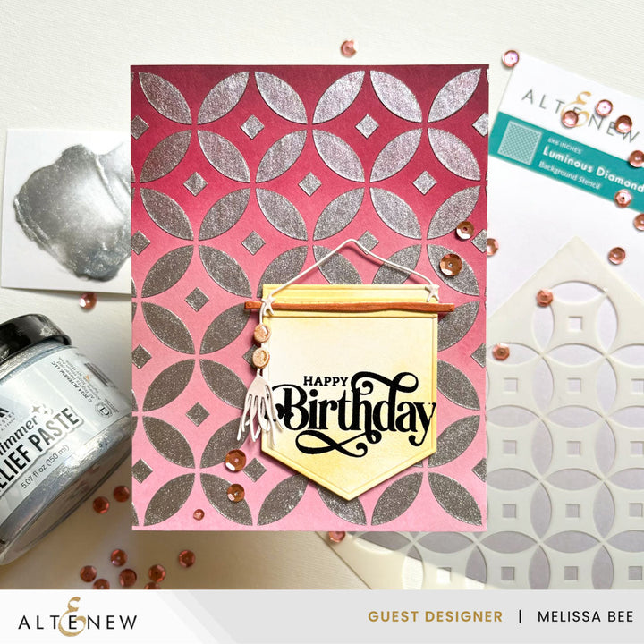 Mixed Media Shimmer Relief Paste - Silver