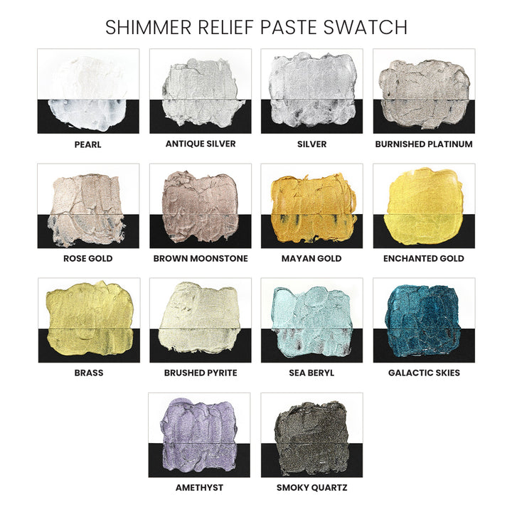 Mixed Media Shimmer Relief Paste - Smoky Quartz