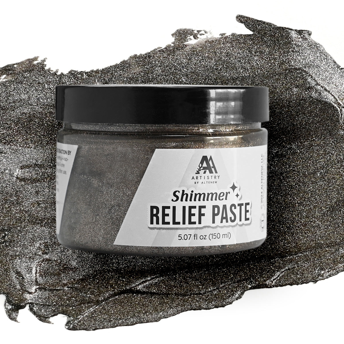 Mixed Media Shimmer Relief Paste - Smoky Quartz