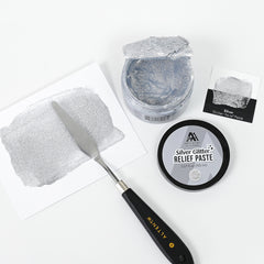 Mixed Media Silver Glitter Relief Paste