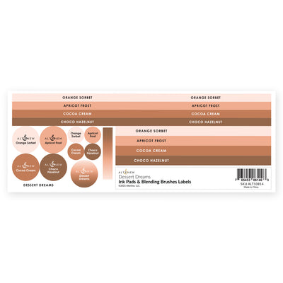 Organizational Label Ink Pads & Blending Brushes Label Set - Dessert Dreams
