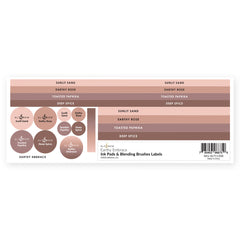 Organizational Label Ink Pads & Blending Brushes Label Set - Earthy Embrace