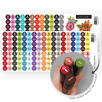 Organizational Label Marker Toppers Decal Set - Small (2 Sheets)