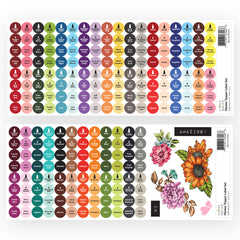 Organizational Label Marker Toppers Decal Set - Small (2 Sheets)