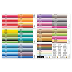Organizational Label Mini Ink Cube Label Set - All Crisp Dye Ink Colors (6 Sheets)