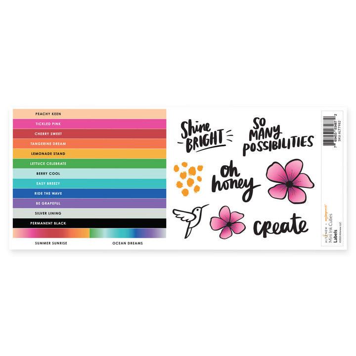 Organizational Label Mini Ink Cubes Label Set - 2023 Amy Tangerine Collection