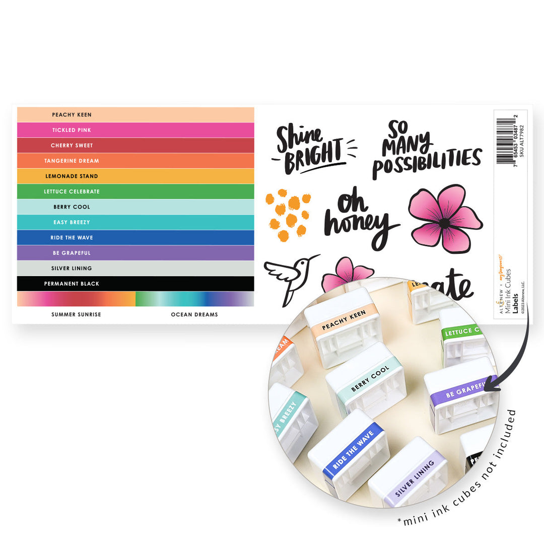 Organizational Label Mini Ink Cubes Label Set - 2023 Amy Tangerine Collection