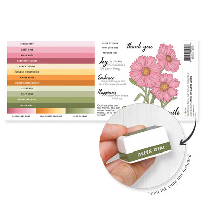 Organizational Label Mini Ink Cubes Label Set - Blushberry Bliss, Sun-Kissed Delights, Jade Dreams