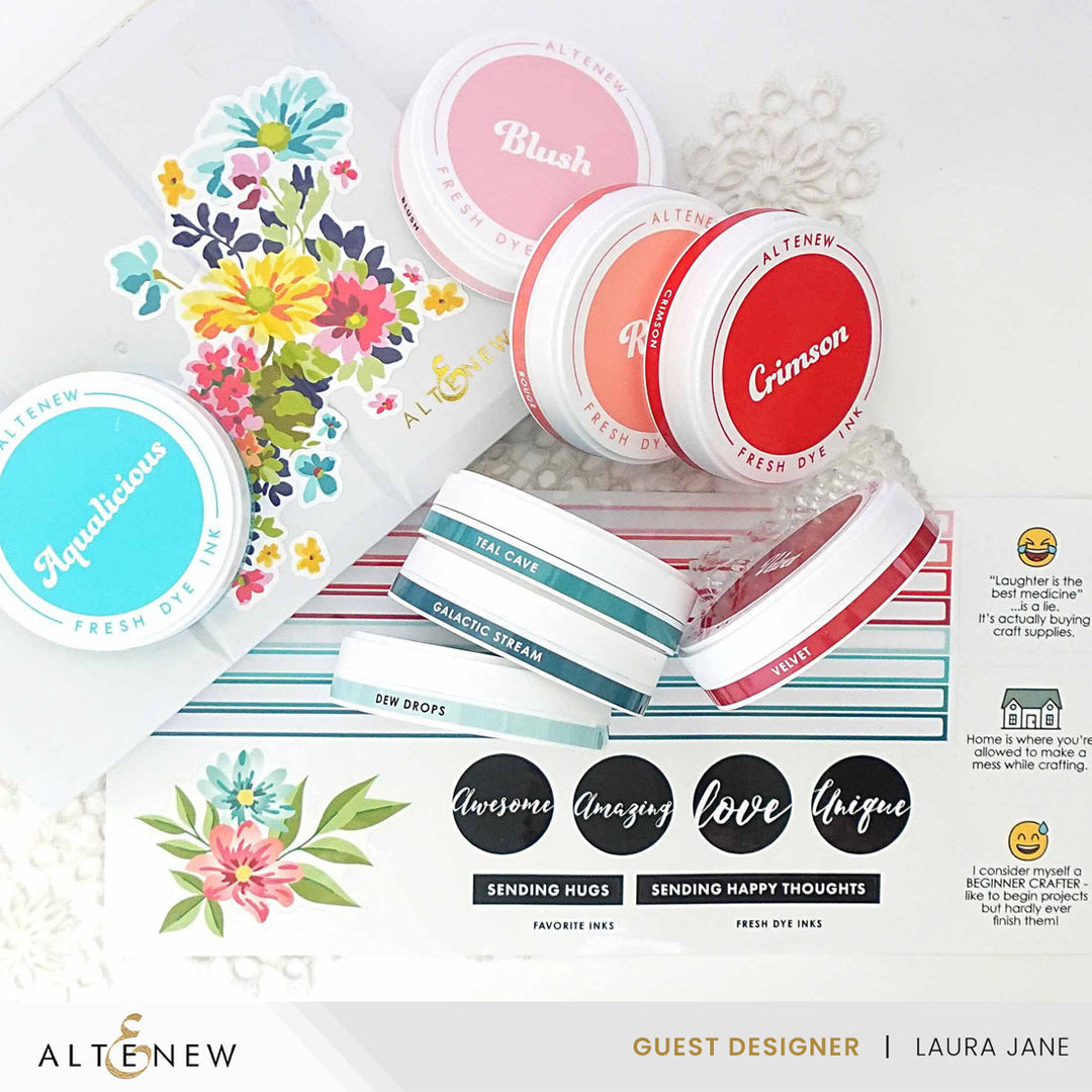 Organizational Label Round Ink Pads Label Set - 20 Fresh Dye Ink Bundle