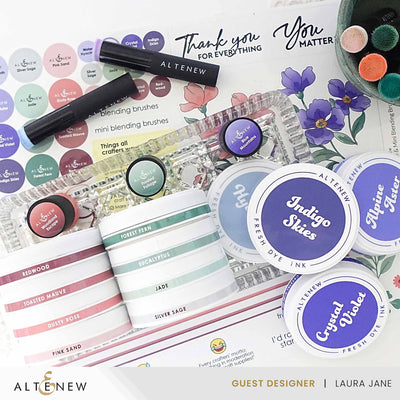 Organizational Label Round Ink Pads Label Set - ChromaBloom Delights Fresh Dye Ink Bundle