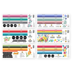 Organizational Label Round Ink Pads Label Set - ChromaBloom Delights Fresh Dye Ink Bundle