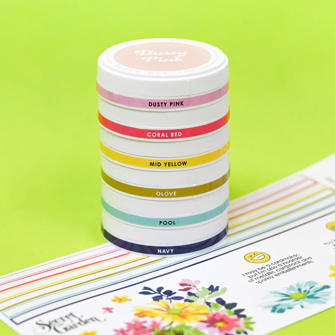 Organizational Label Round Ink Pads Label Set - Colorful Charisma Fresh Dye Ink Bundle