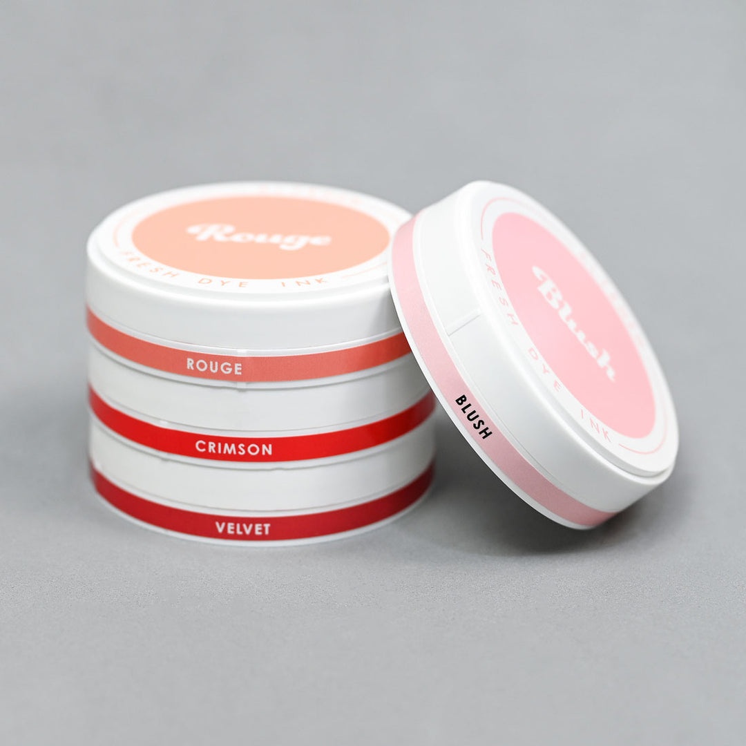 Organizational Label Round Ink Pads Label Set - Colorful Charisma Fresh Dye Ink Bundle