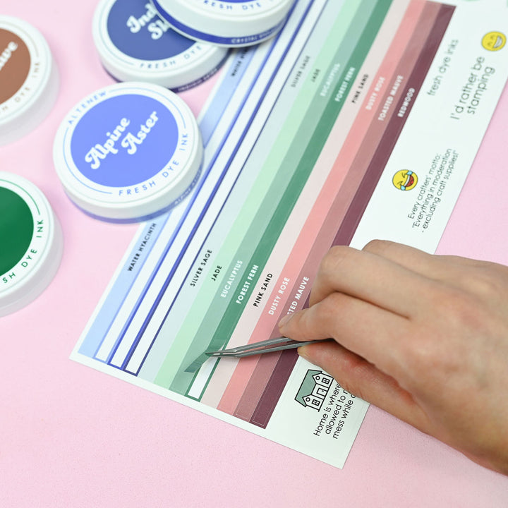 Organizational Label Round Ink Pads Label Set - Colorful Charisma Fresh Dye Ink Bundle