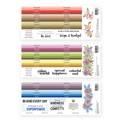 Organizational Label Round Ink Pads Label Set - Kaleidoscope of Colors Fresh Dye Ink Bundle