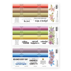 Organizational Label Round Ink Pads Label Set - Kaleidoscope of Colors Fresh Dye Ink Bundle