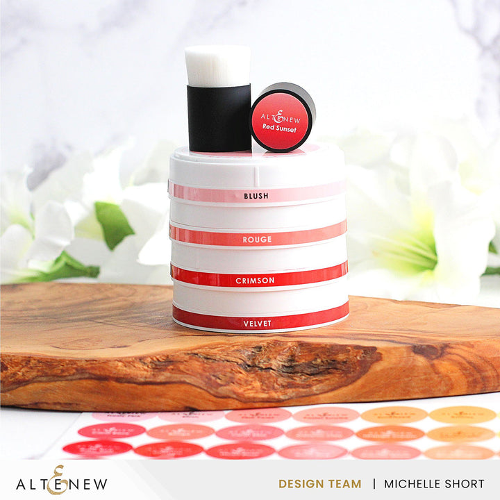 Organizational Label Round Ink Pads Label Set - Red Sunset, Sweet Dreams