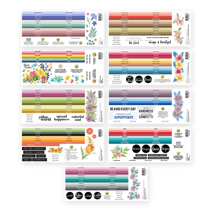 Organizational Label Round Ink Pads Label Set - Vividly Versatile Fresh Dye Ink Bundle