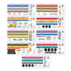 Organizational Label Round Ink Pads Label Set - Vividly Versatile Fresh Dye Ink Bundle