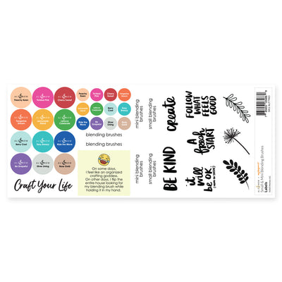 Organizational Label Small & Mini Blending Brushes Label Set - 2023 Amy Tangerine Collection