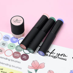 Organizational Label Small & Mini Blending Brushes Label Set - Blue Mountains, Frosted Foliage, Woodland Escape