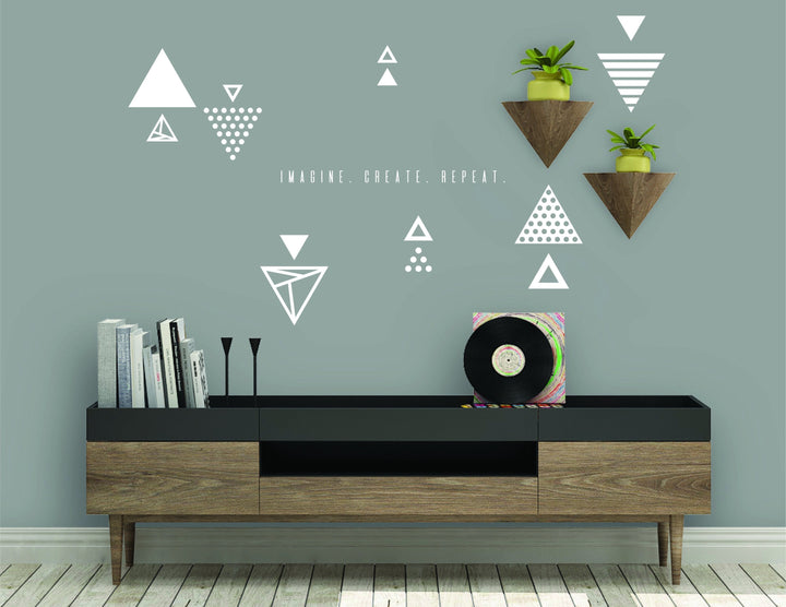 Organizational Label Trendy Triangles Decal Set