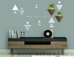Organizational Label Trendy Triangles Decal Set