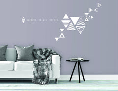 Organizational Label Trendy Triangles Decal Set