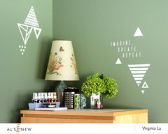 Organizational Label Trendy Triangles Decal Set