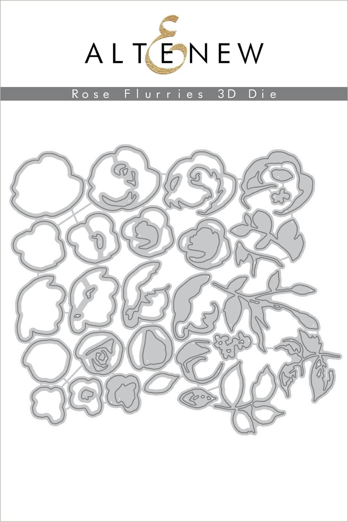 Paper Bundle Sea Shore Gradient Cardstock & Rose Flurries 3D Die Set Bundle