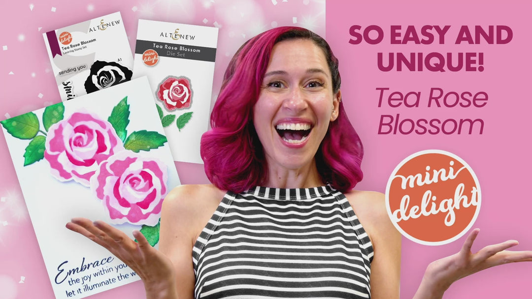 Mini Delight: Tea Rose Blossom Stamp & Die Set