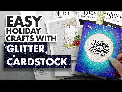 Glitter Cardstock Set - Smoky Quartz (8.5x11, 10 sheets)