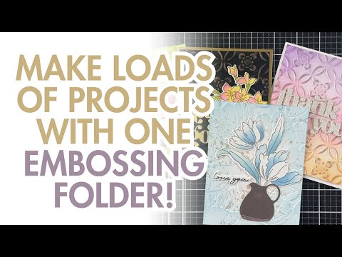 Mini Sentiments 3D Embossing Folder