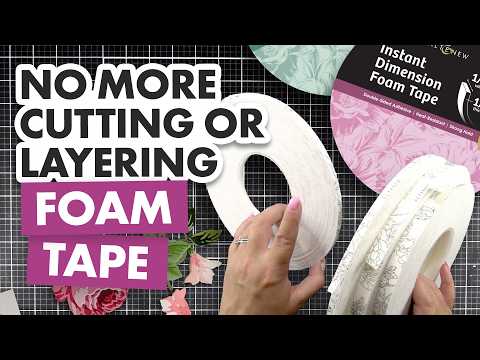 Instant Dimension Foam Tape - 1/8'' x 1/4'' x 10m