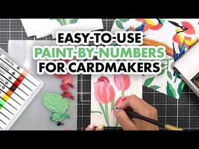 Paint-by-Number: Instant Artist - Feathered Foliage (4 Sheets)
