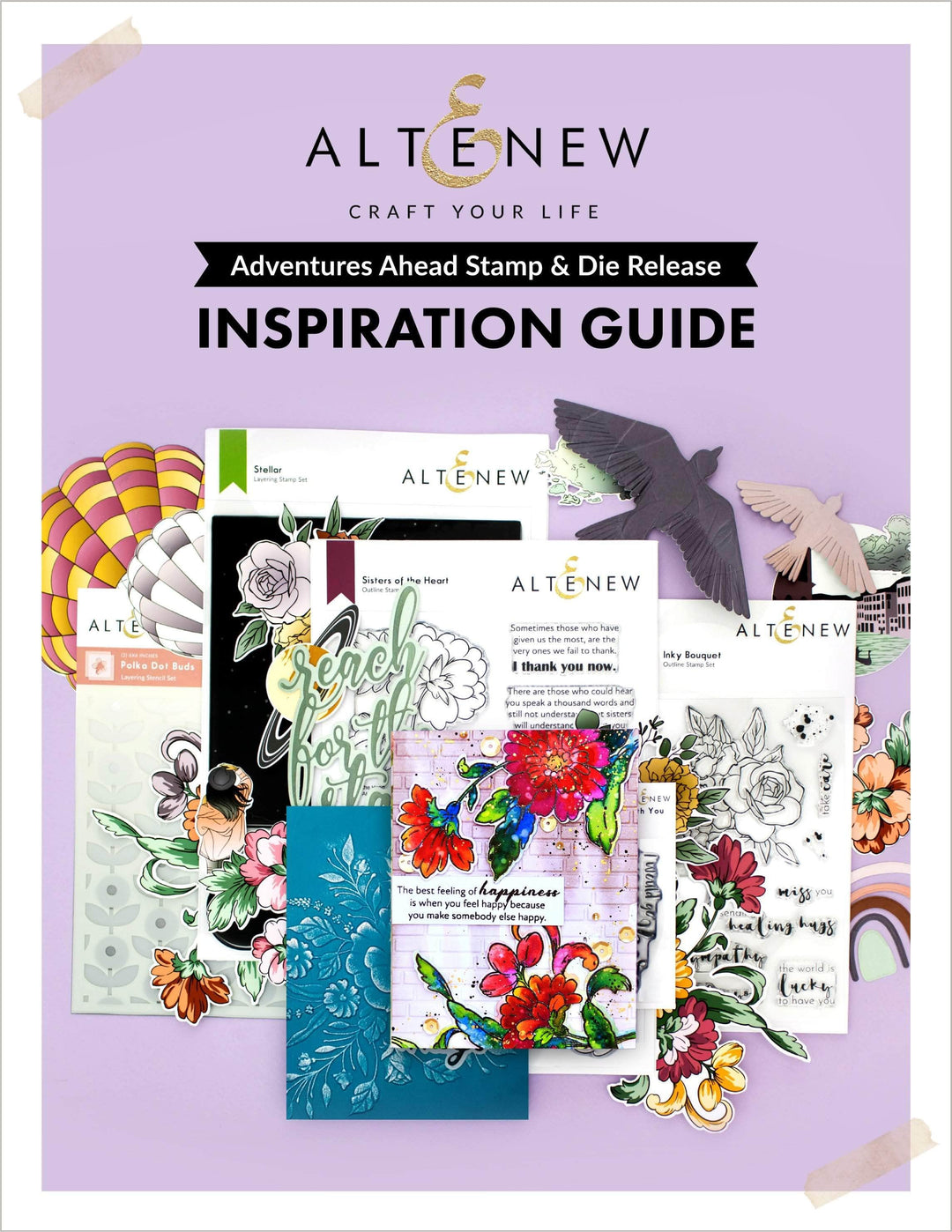 Printed Media Adventures Ahead Stamp & Die Release Inspiration Guide
