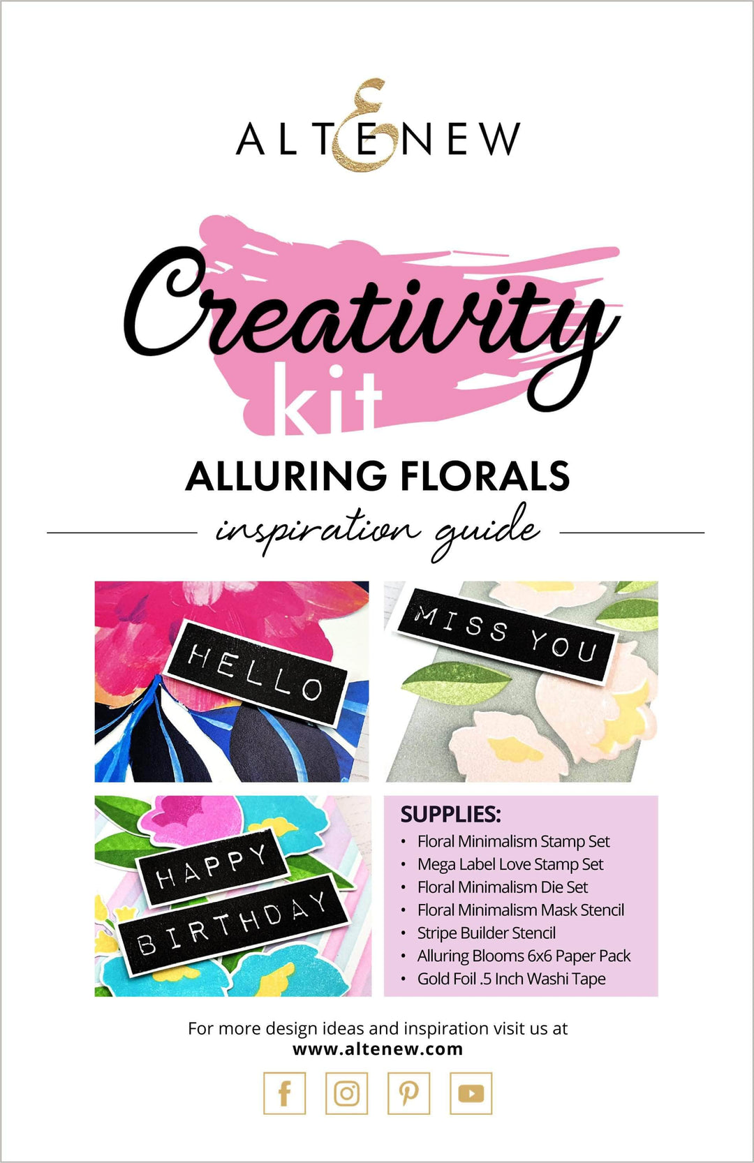Printed Media Alluring Florals Creativity Cardmaking Kit Inspiration Guide
