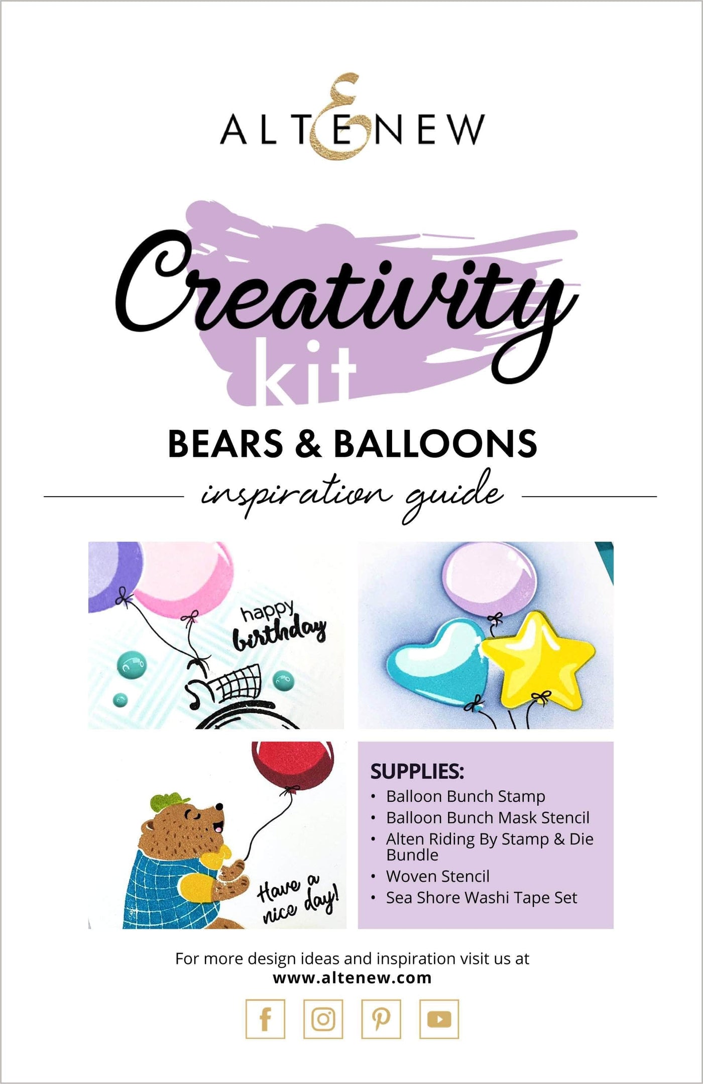 Printed Media Bears & Balloons Creativity Cardmaking Kit Inspiration Guide