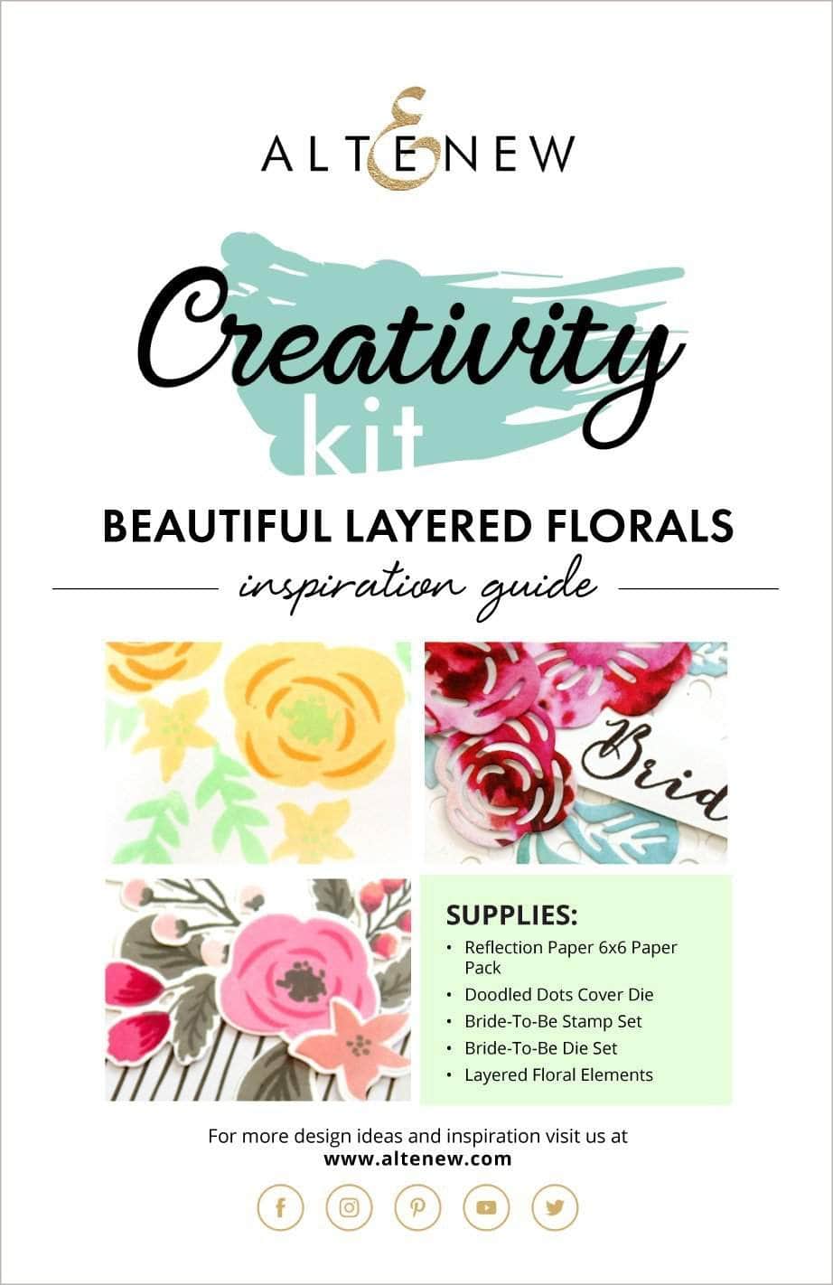 Printed Media Beautiful Layered Florals Creativity Kit Inspiration Guide