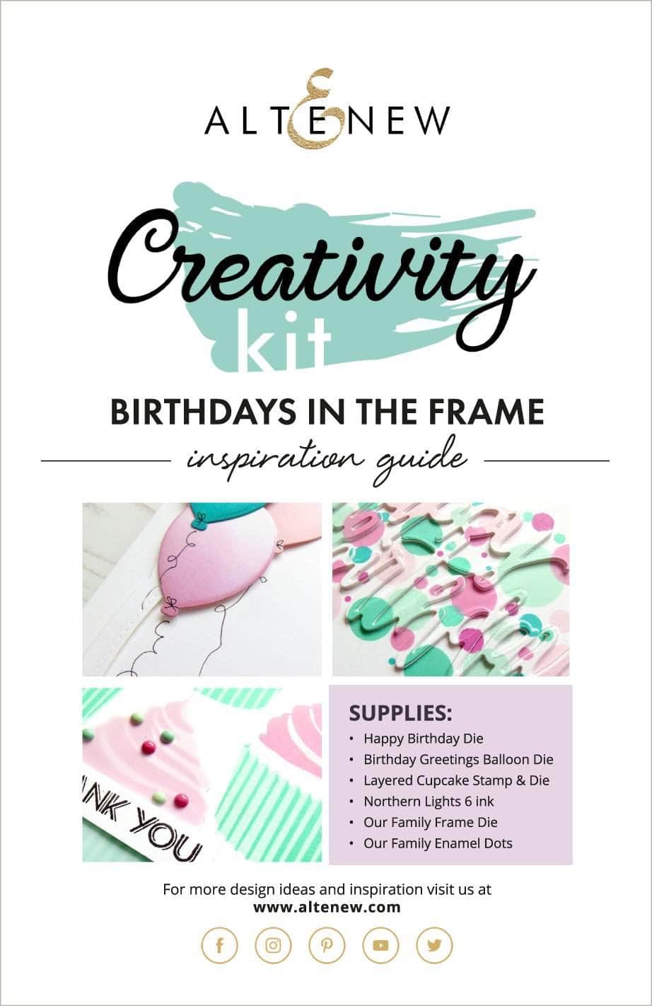 Printed Media Birthdays In The Frame Creativity Kit Inspiration Guide