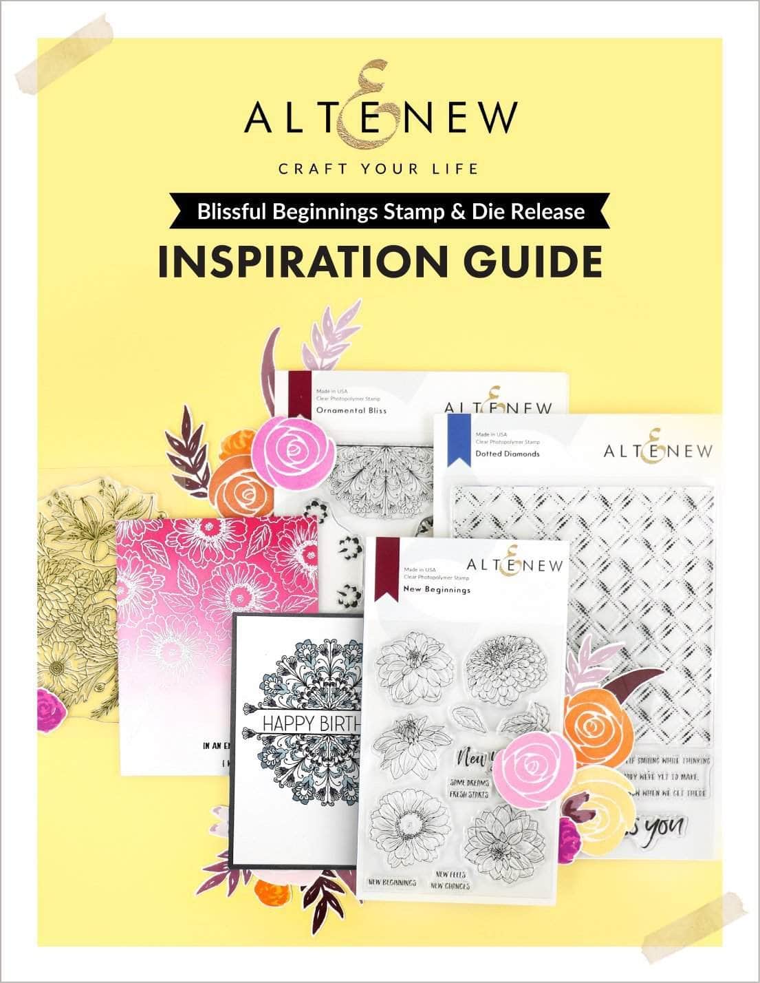 Printed Media Blissful Beginnings Stamp & Die Release Inspiration Guide