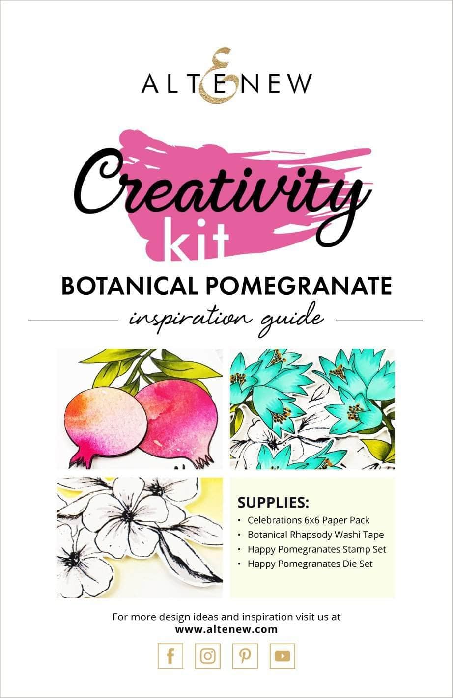 Printed Media Botanical Pomegranate Creativity Kit Inspiration Guide