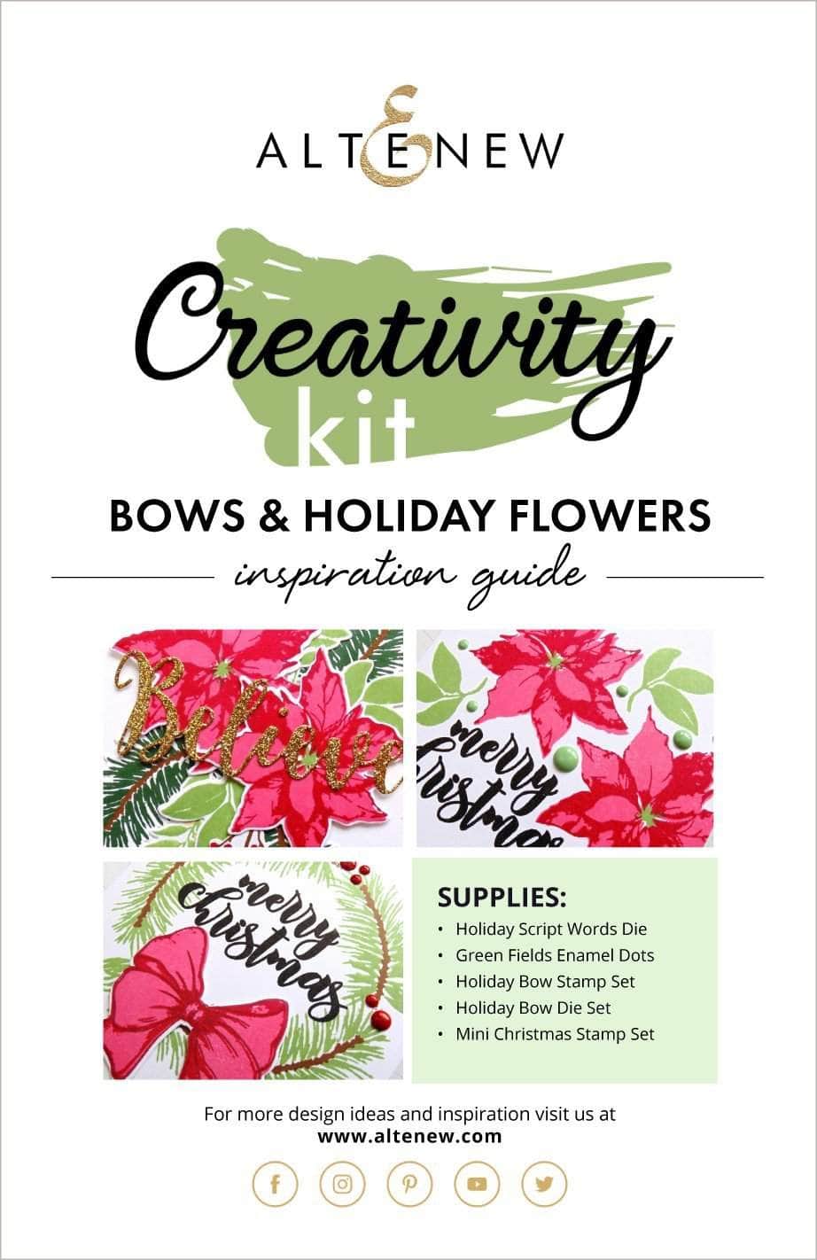 Printed Media Bows & Holiday Flowers Creativity Kit Inspiration Guide