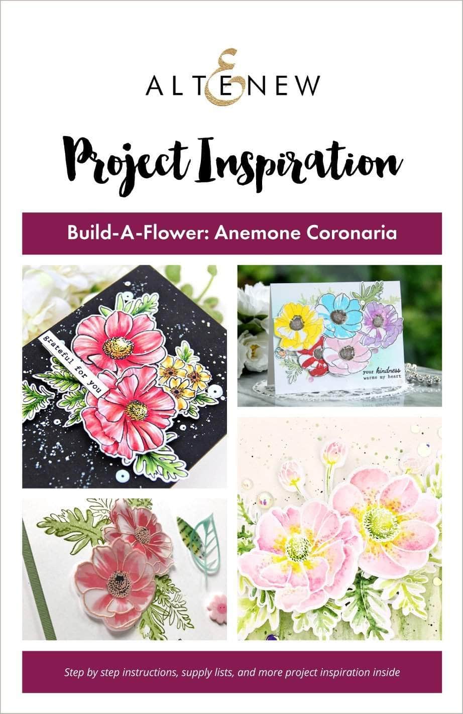 Printed Media Build-A-Flower: Anemone Coronaria Project Inspiration Guide