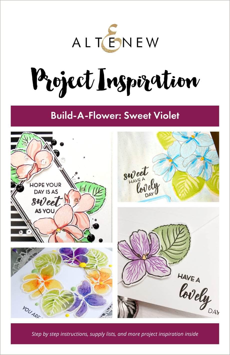 Printed Media Build-A-Flower: Sweet Violet Project Inspiration Guide