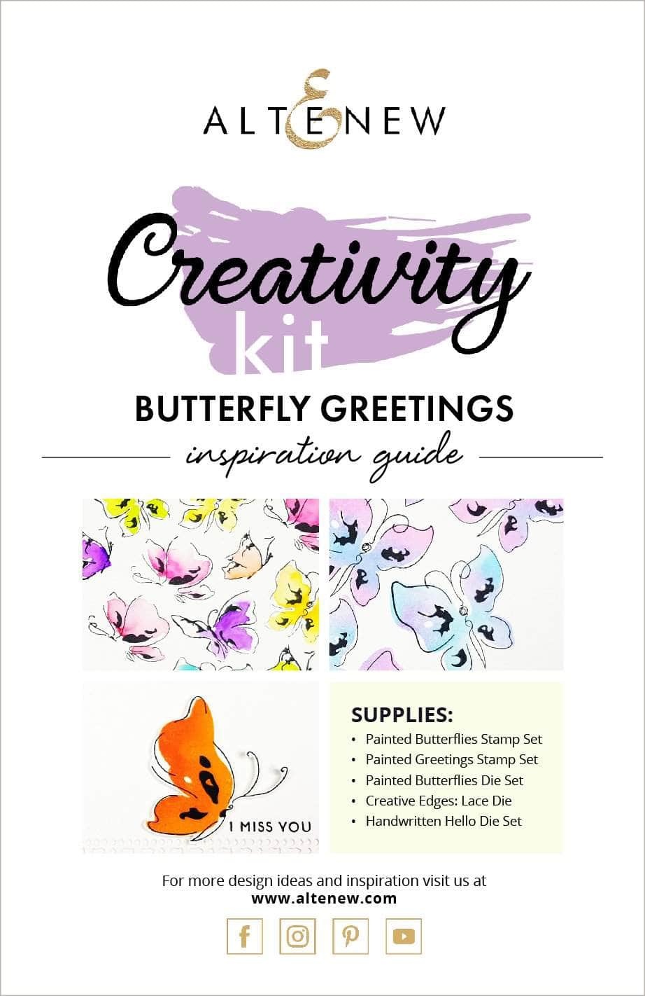 Printed Media Butterfly Greetings Creativity Kit Inspiration Guide