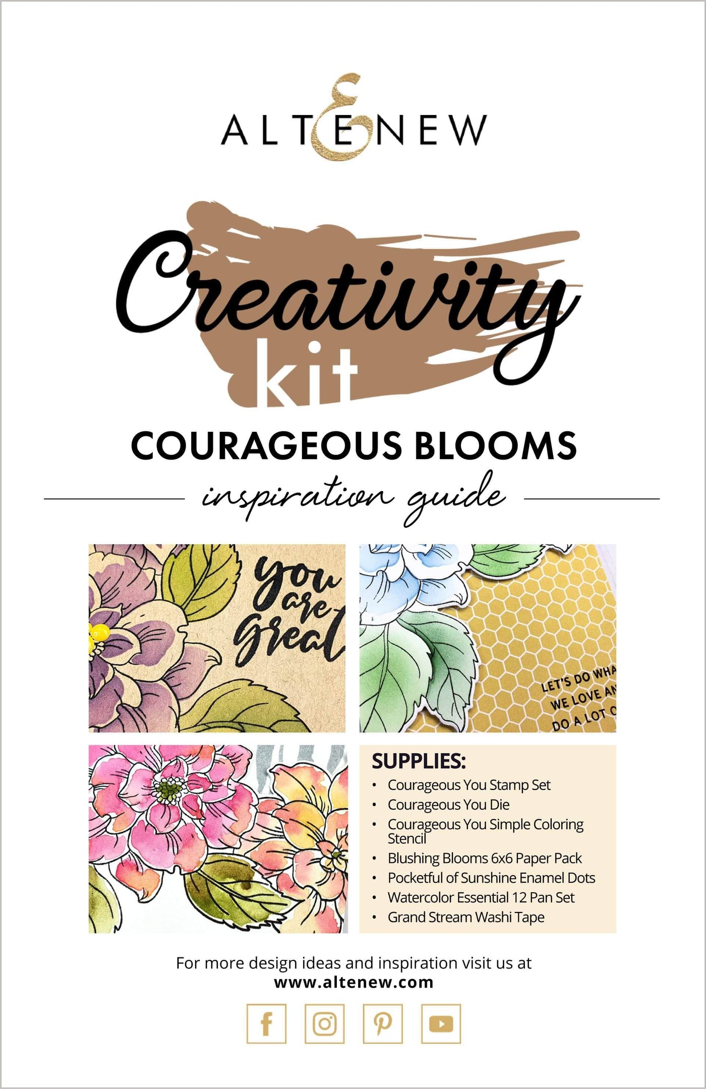 Printed Media Courageous Blooms Creativity Cardmaking Kit Inspiration Guide