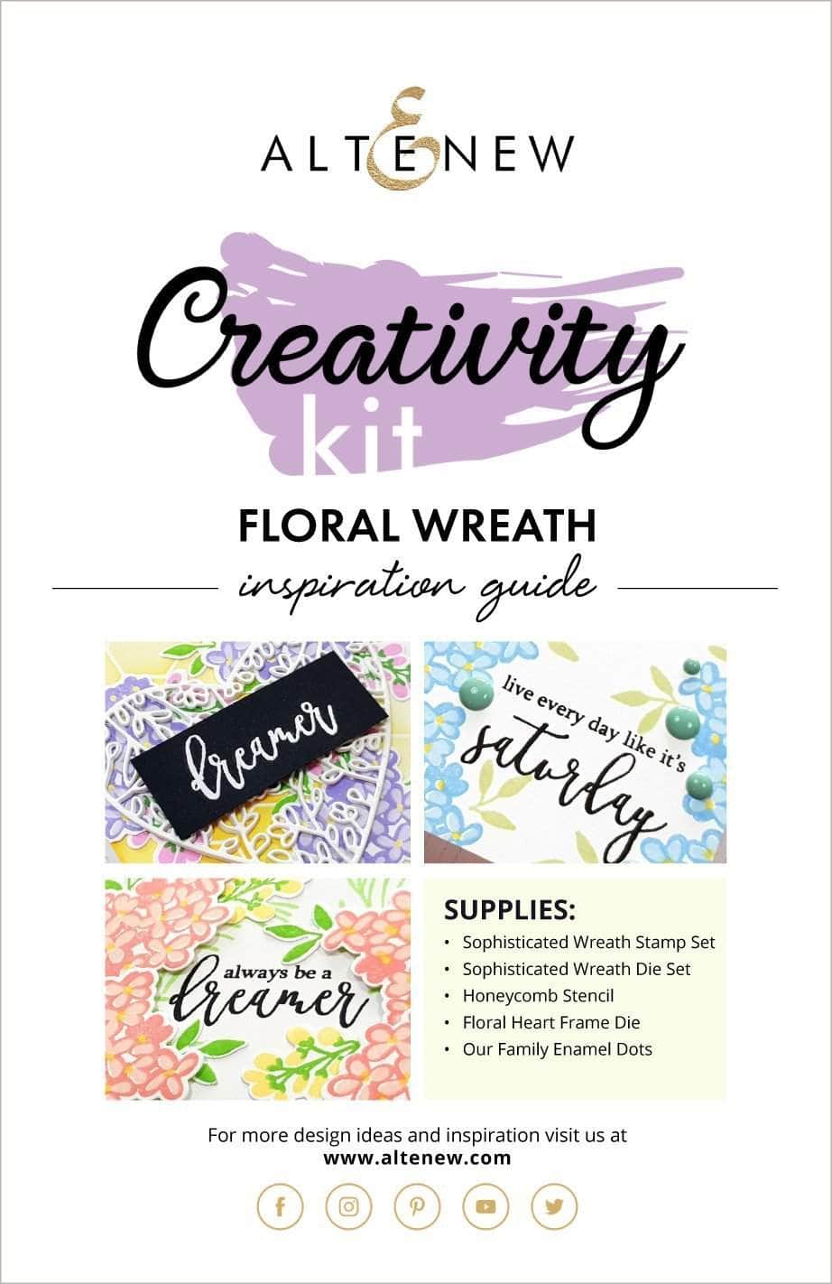 Printed Media Floral Wreaths Creativity Kit Inspiration Guide
