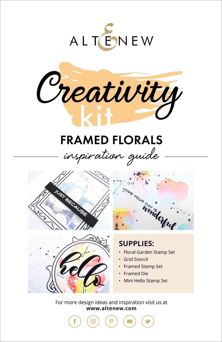 Printed Media Framed Florals Creativity Kit Inspiration Guide